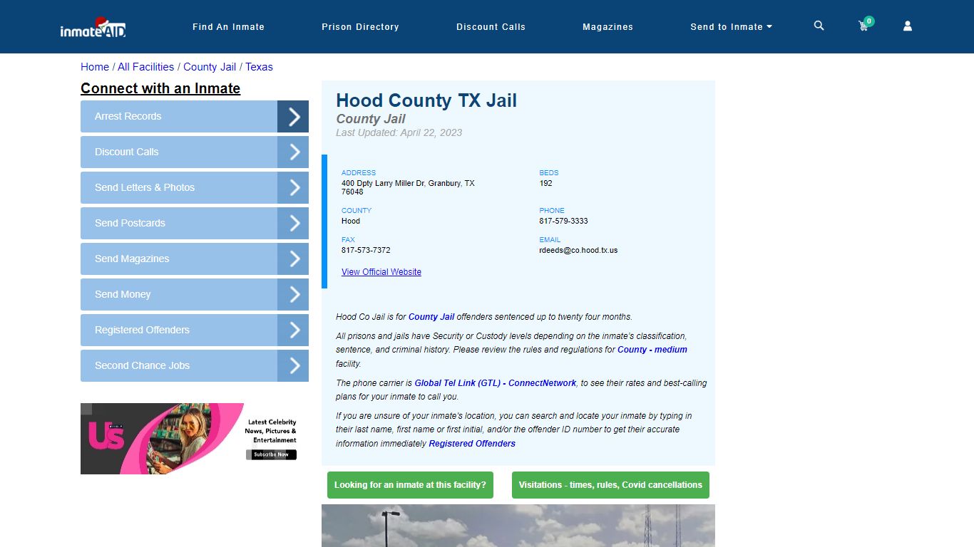 Hood County TX Jail - Inmate Locator - Granbury, TX